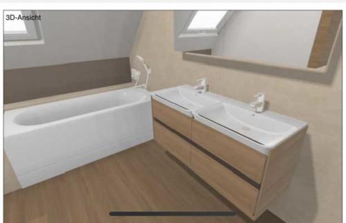 3D Ansicht Badewanne